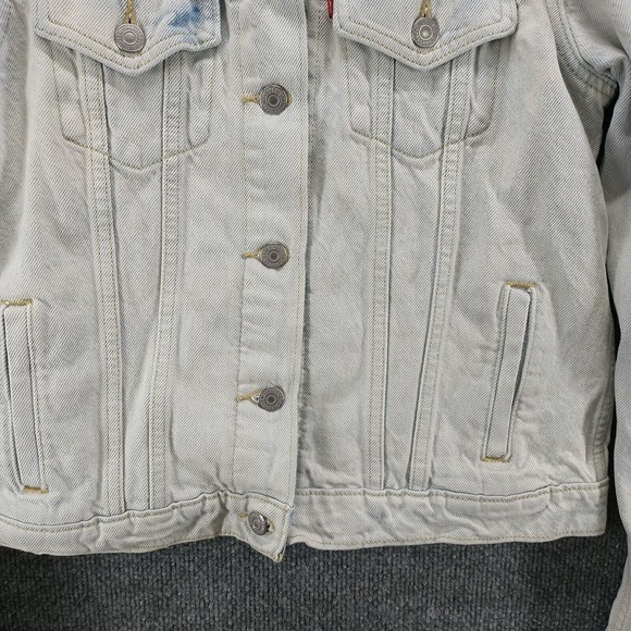 Levi's Women's Button-Up Denim Jean Jacket Blue Medium 100% Cotton - Picture 4 of 14